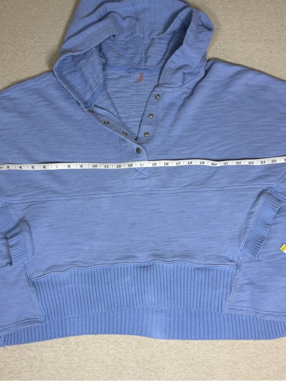 Free People FP Movement Honey Dove Hooded Pullover Light Blue Size Medium - Picture 5 of 8